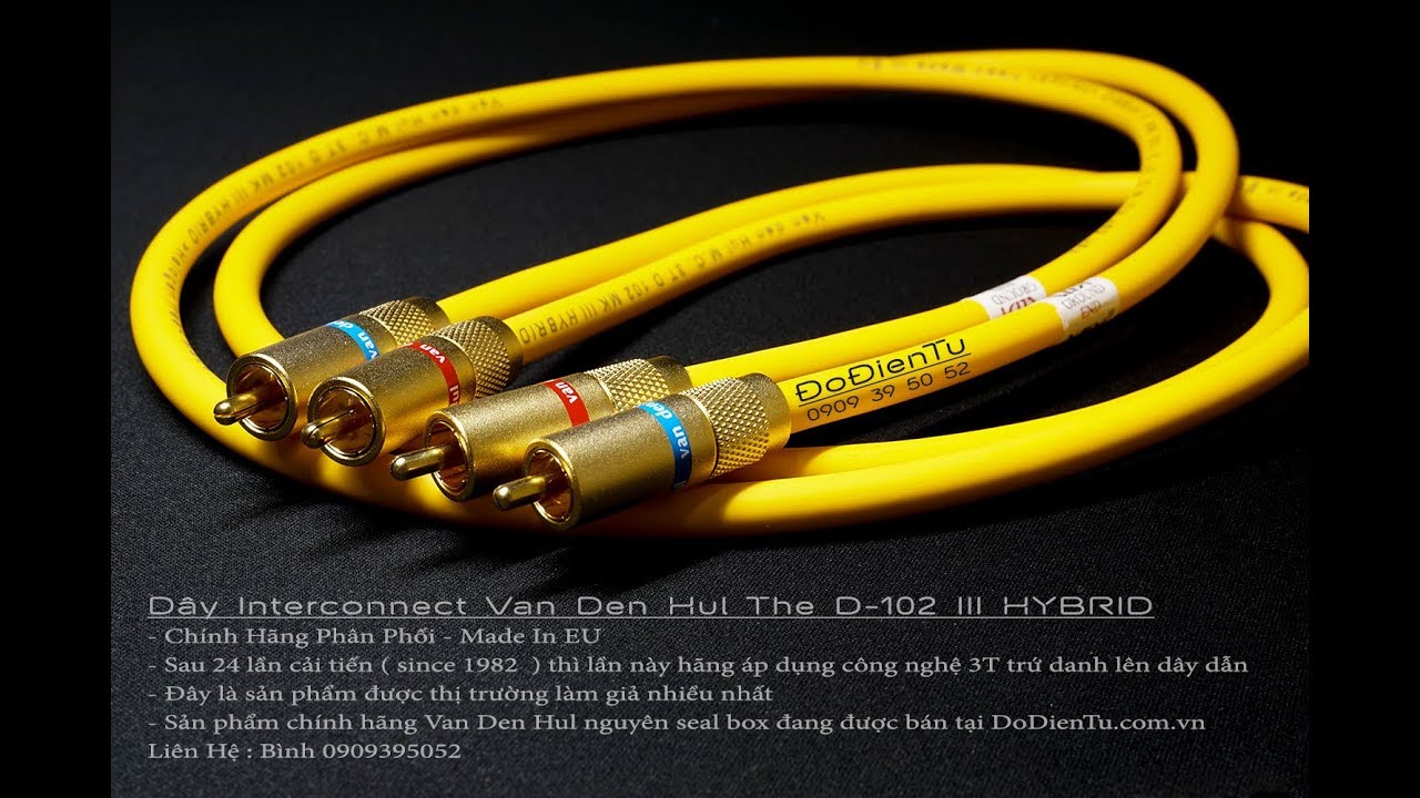 dây tín hiệu van den Hul - 3T The D 102-III Hybrid RCA | Đồ Điện Tử
