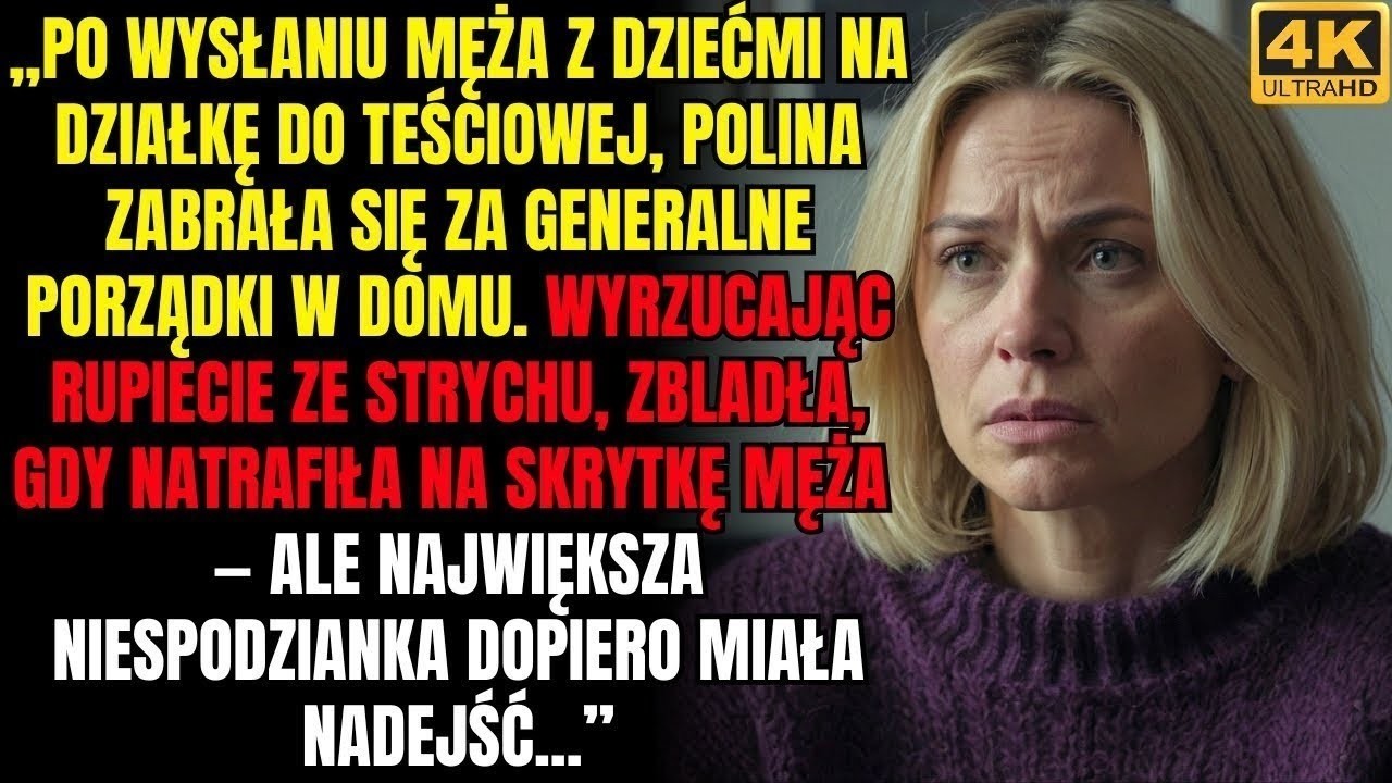 „Odprowadzając męża z dziećmi do teściowej, zabrała się za sprzątanie  Ale gdy dotarła do antresoli