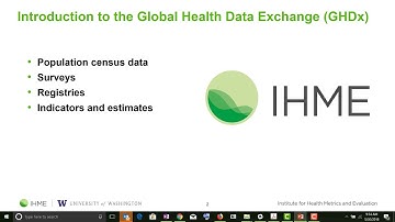 IHME | Global Health Data Exchange (GHDx)