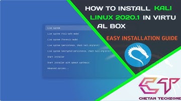 KALI LINUX 2020.1 INSTALLATION IN VIRTUAL BOX IN HINDI Full HD