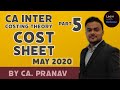 CA Inter Costing Theory | Lecture 5 | Cost Sheet