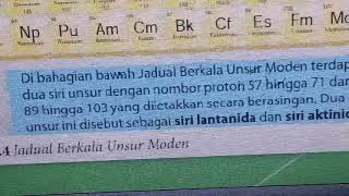SAINS KSSM Tingkatan 4 Bab 8.2 Jadual Berkala Unsur Moden SAINS KSSM Tingkatan 4 Bab 8.2 Jadual Berkala Unsur Moden