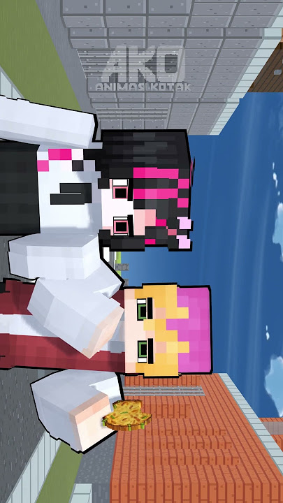 Karis x Klara Bakwan Fight Back mwehehhe @BeaconCream @karanimue_yumi | Minecraft Animation #shorts