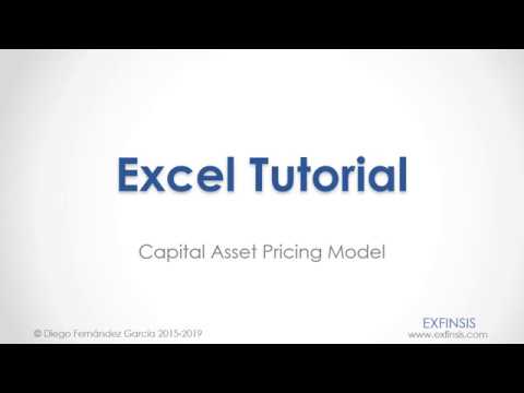 Excel Tutorial. CAPM Capital Asset Pricing Model