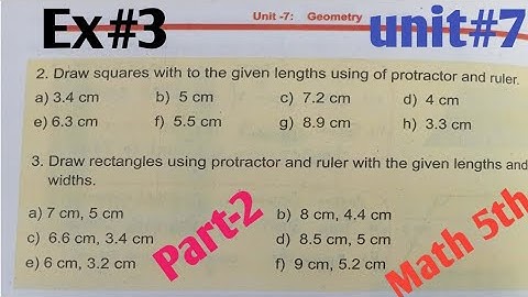 unit 7 Geometry  Class 5th Maths Exercise 3 Ptb and kptbb new course 2023| Class 5th Math Part-2
