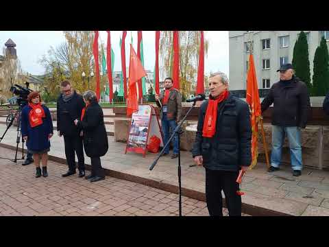 Площадь Ленина в Гродно на 100-летие Октябрьской революции