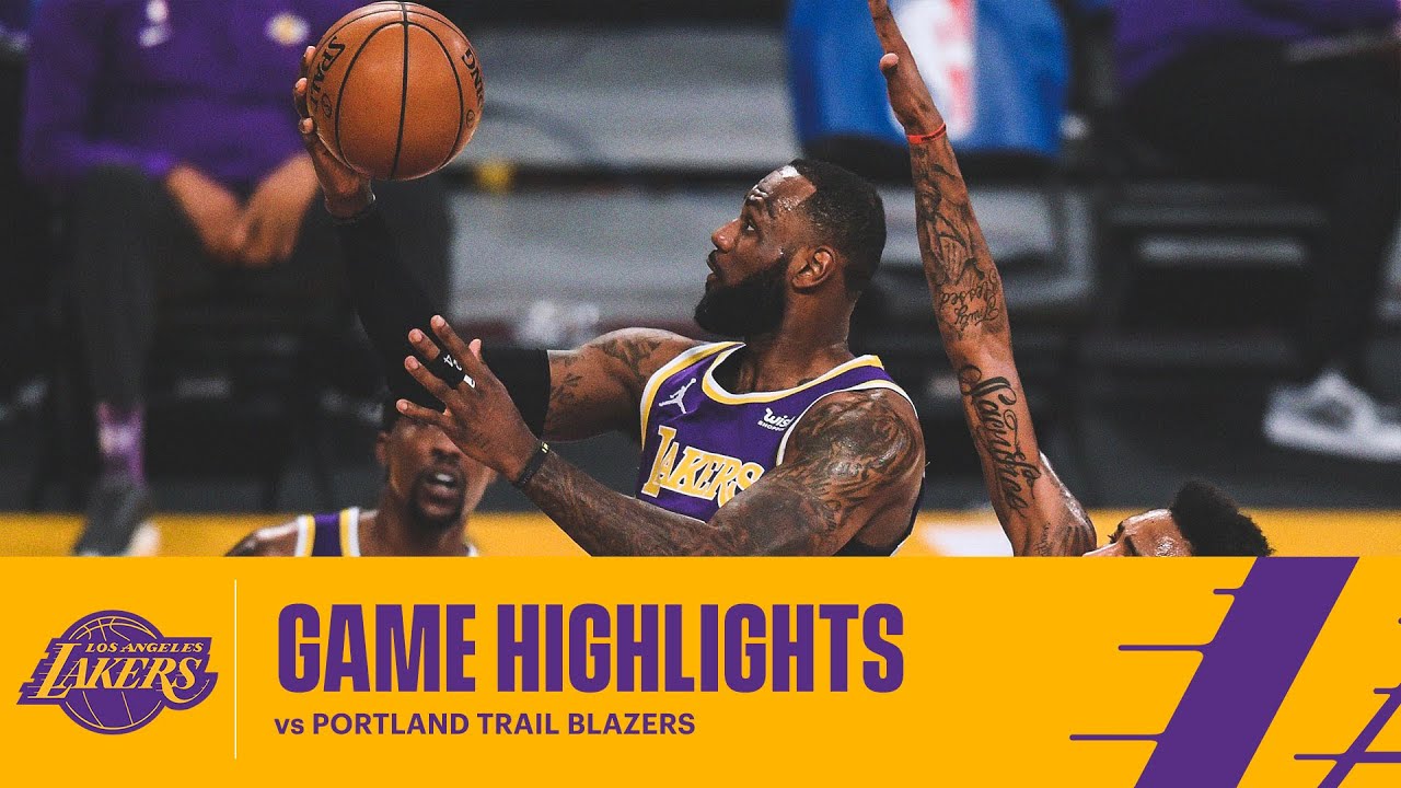 Highlights Lebron James 28 Pts 11 Reb 7 Ast 4 Stl 3 Blk Vs Portland Trail Blazers Youtube