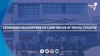 Leonardo Helicopters UK Land AW149 at Yeovil College on National Apprenticeship Week