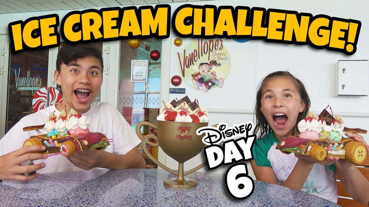 Ice Cream Challenge On A Cruise Ship Giant Wreck It Ralph Sundae At Disney S Private Island Day 6 Youtube