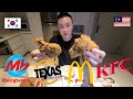 Korean reviewing 4 Fried chicken brands in Malaysia!
