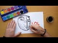 How to draw a LOL meme face - meme drawing