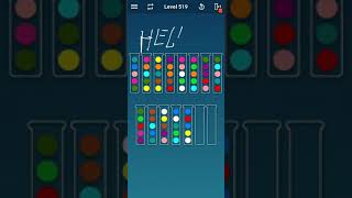 BALL SORT PUZZLE LEVEL 519