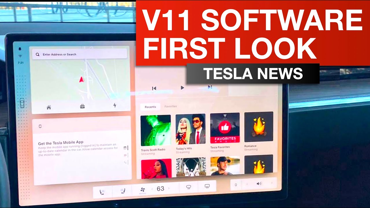 Tesla Ui Update Tesla V11 UI Software Update First Look - YouTube