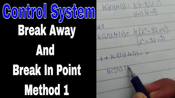 break away and break in point method 1 || Complete Explanation || Engineering World ||