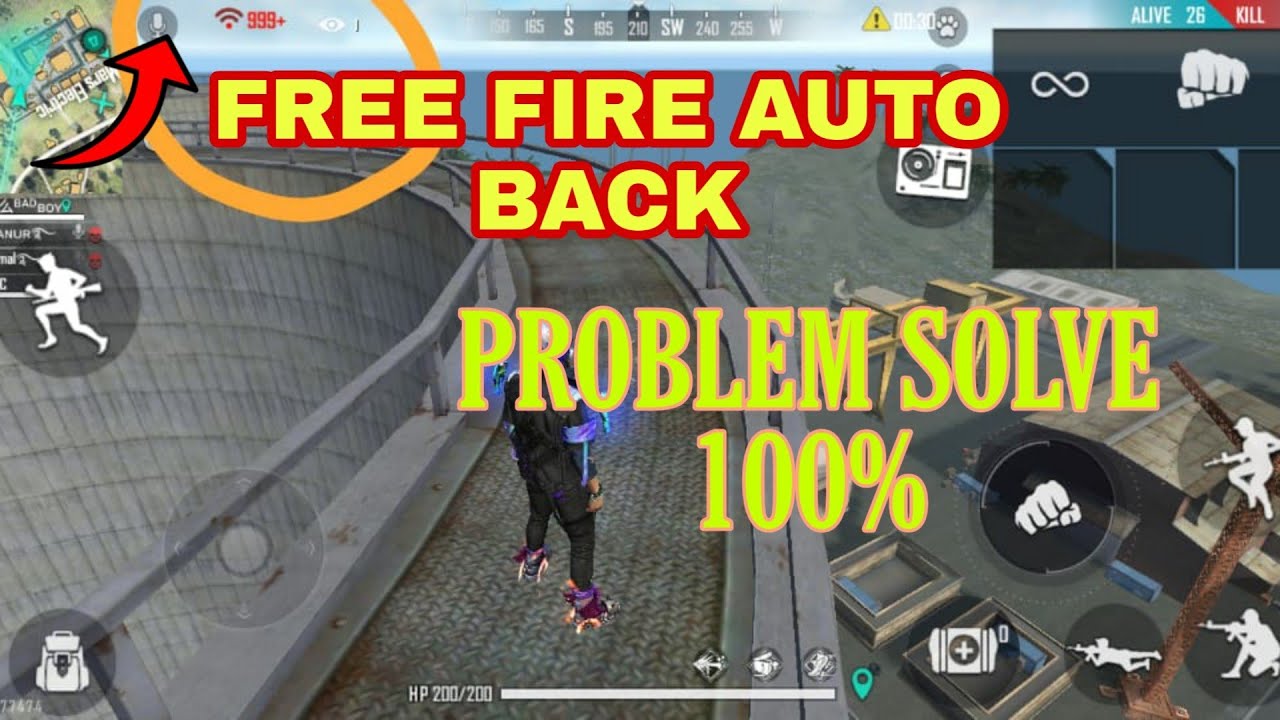 free fire auto back problem solving app