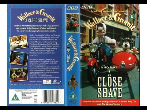 Original VHS Opening and Closing to Wallace and Gromit A Close Shave UK VHS Tape