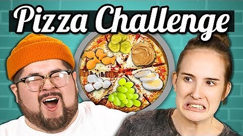 PIZZA CHALLENGE!!! (Gross Toppings) | College Kids Vs. Food