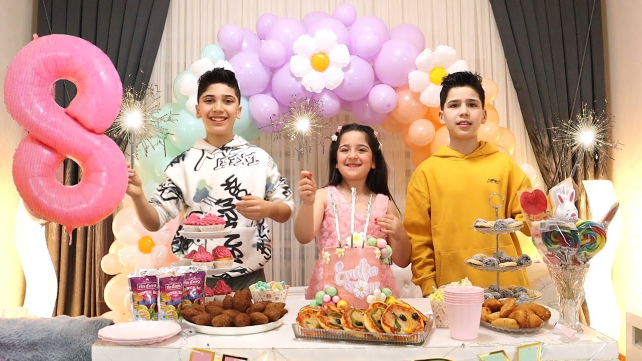 حفلة عيد ميلاد غزل الثامن ! فاجأناها بثمانية هدايا ! زين وتيم وغزل Happy birthday