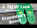 A MAKEOVER on GRANDDAD'S BOOTS | HIS RAILROAD BOOTS GET NEW LOOK