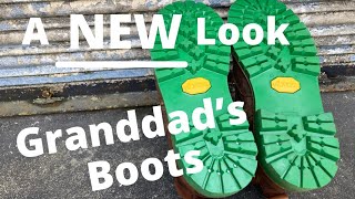 A MAKEOVER on GRANDDAD'S BOOTS | HIS RAILROAD BOOTS GET NEW LOOK