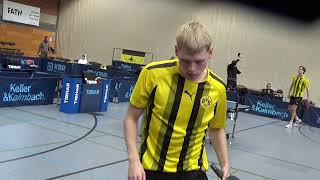 Warm Up K Fadeev Simon Berglund Sweden  20240303 Hilpoltstein vs BVB Dortmund Tischtennis 2  Bundesl