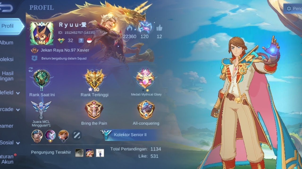 Xavier BTC Selena Epic 100k #mobilelegends #mlbb #akunmlmurah - YouTube