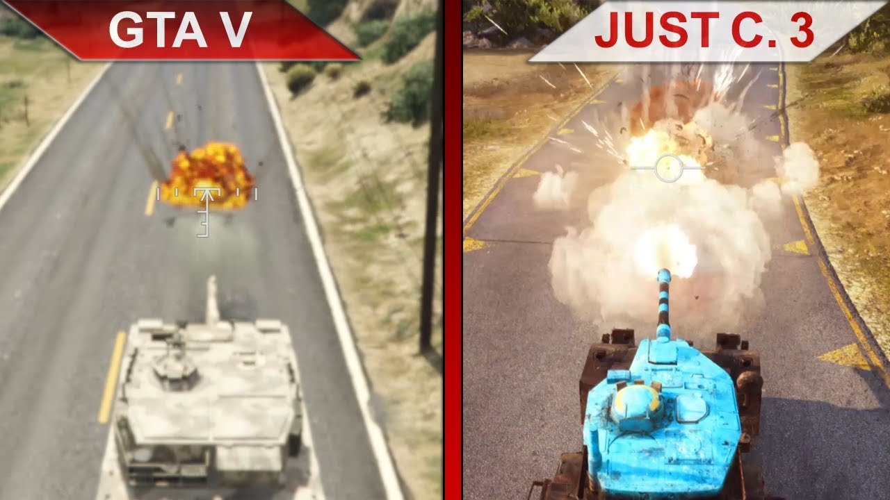 just cause 3 ไทย New 2022 THE BIG GTA V vs. JUST CAUSE 3 SBS COMPARISON 2 | PC | ULTRA