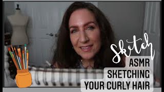 ASMR || SKETCHING YOUR CURLY HAIR 👩🏻‍🦱 (WHISPERING, PENCIL & PAPER, TAPPING SOUNDS) | Lynn Rasmussen