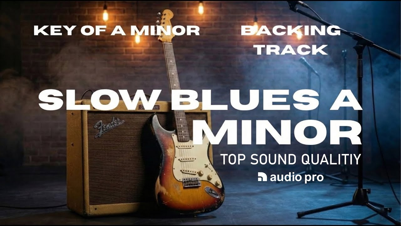 Slow BLUES Jam in A Minor | Studio Pro Sound