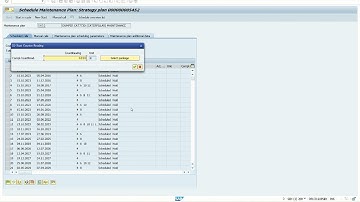 How to reschedule a maintenance plan