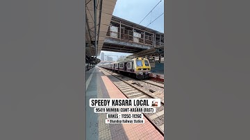 95411 Mumbai Csmt - Kasara (Fast) Local Train Skips Bhandup Railway Station 🚂 #indianrailways