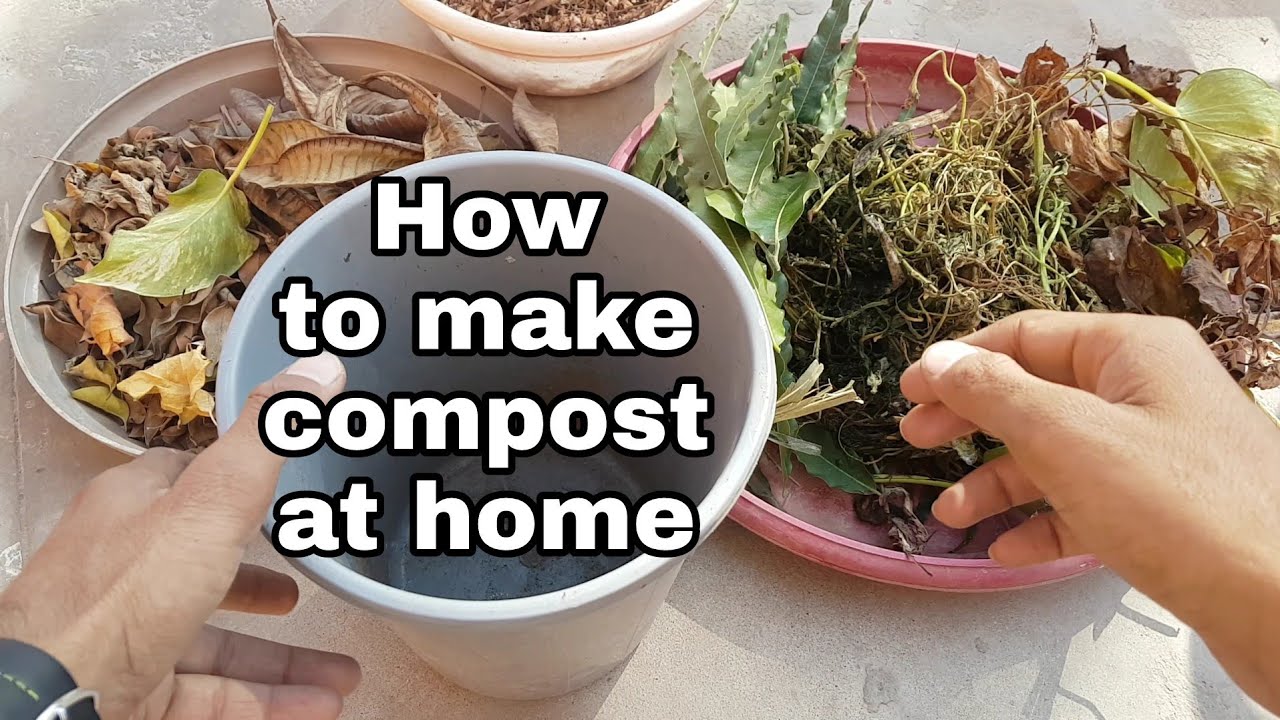 How to make compost at home, How to make compost from kitchen waste ...