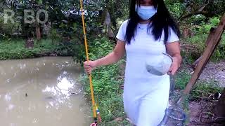 Hot girl। Fishing ।Trik Putri Memancing di kolam biar cepat Unpinned di Makan ikannya। Solo camping