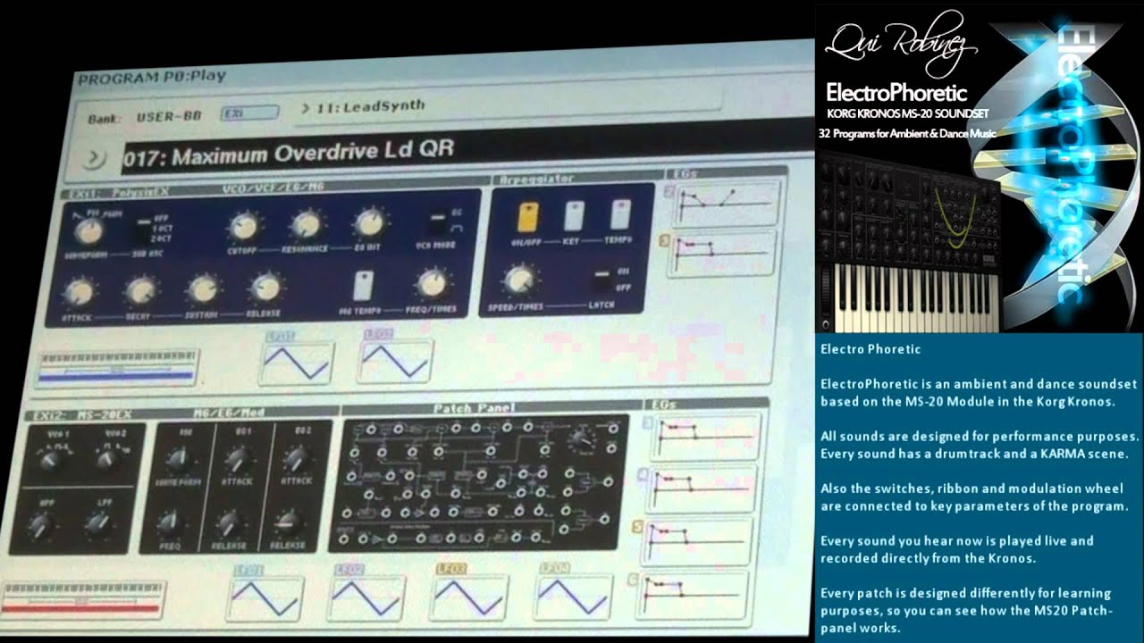 Korg Kronos MS20 Soundset: ElectroPhoretic - YouTube