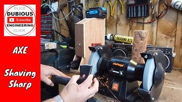 DuB-EnG: Shaving Sharp Axe - Sharpening a busted AXE using a Grinding Wheel and Belt Sander/Linisher