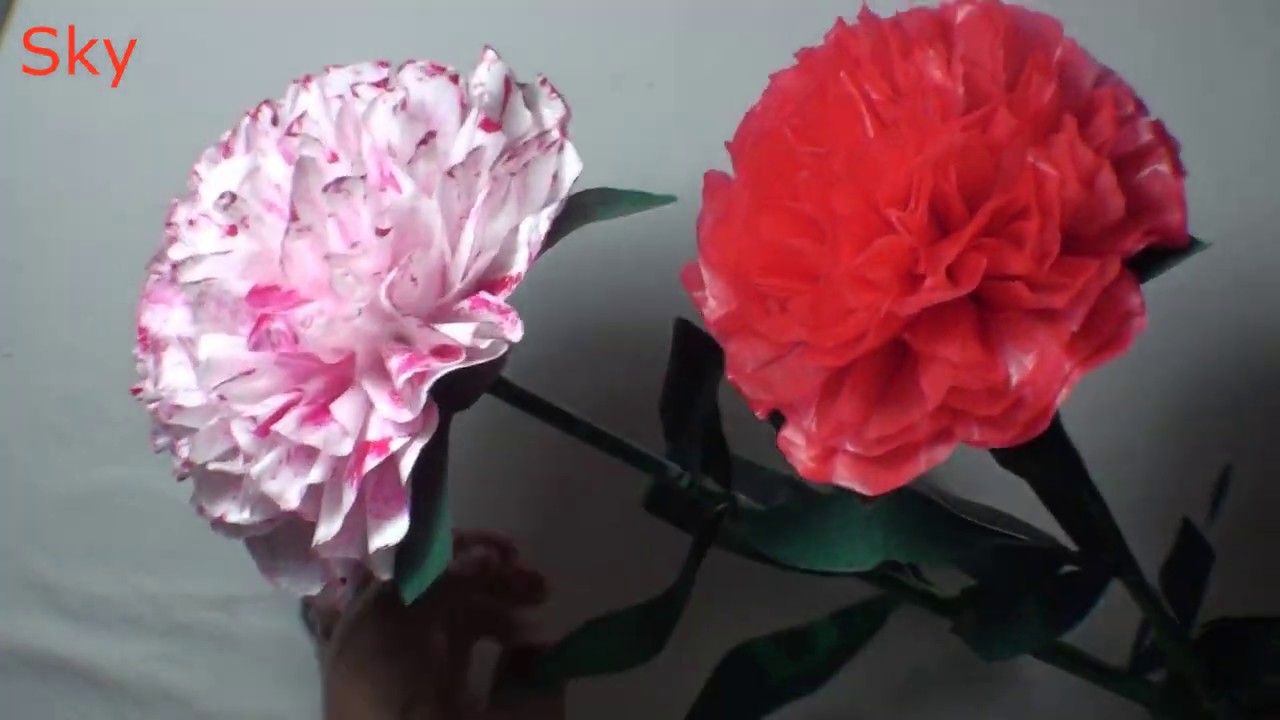 DIY/Beautiful Peony flowers from plastic bag/easy make/Пион цветы из  пакета / легко сделать /