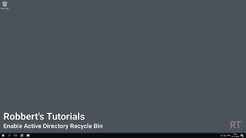 Enable Active Directory Recycle Bin on Windows server 2016 domain controller