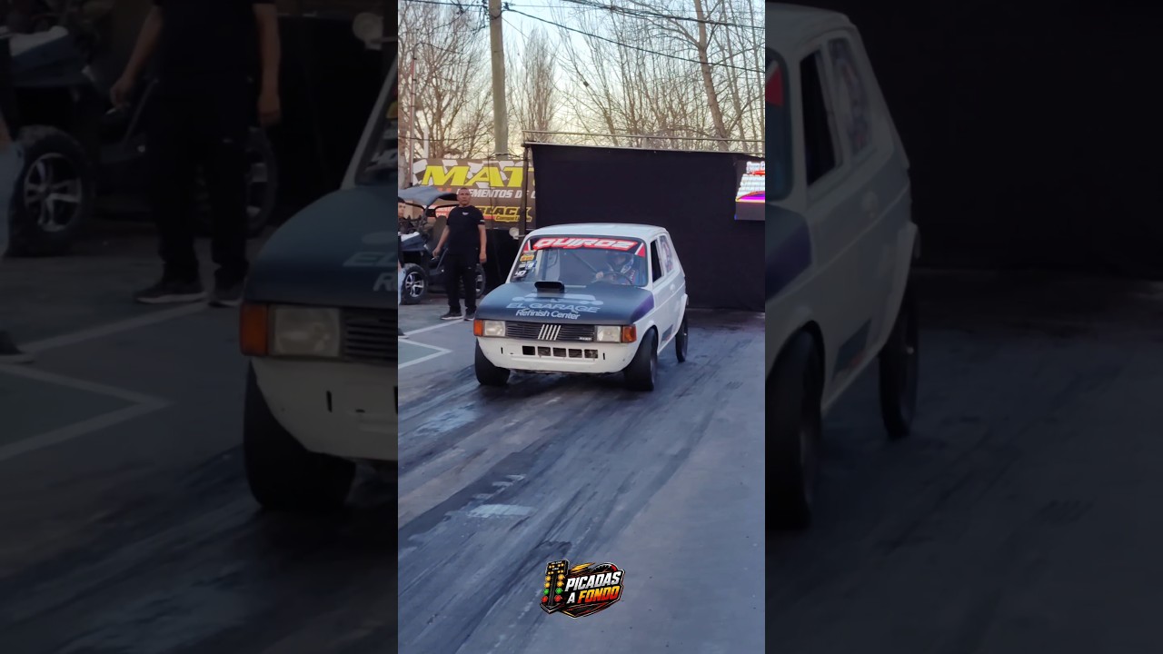 Fiat 147 casco🔥🚀 de Nacho Quiroz en picadas de Lavalle 🏁🏆 prueba libre 8:55 #picadas #autos #fiat