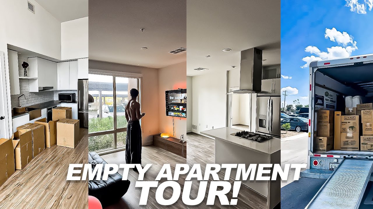MOVING VLOG! 📦 empty apartment tour, cleaning, organizing, unpacking, living alone