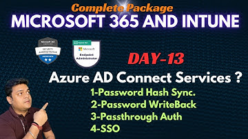 Microsoft Azure AD Components ! Password Hash Sync , Password Writeback ! SSO !