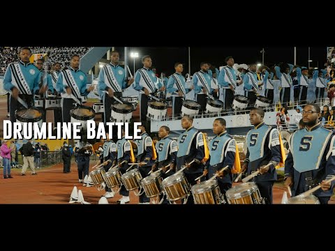 Drumline Battle | JSU &quot;War and Thunder&quot; Drumline vs SU &quot;Funk Factory&quot; Drumline | Boombox Classic 21