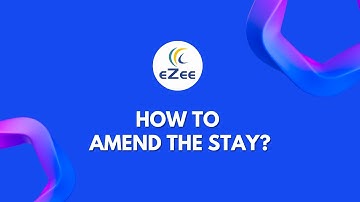 How to Amend Guest Stay in eZee Absoute, Hotel Software?