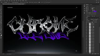 Metal Chrome Photoshop Text Effect