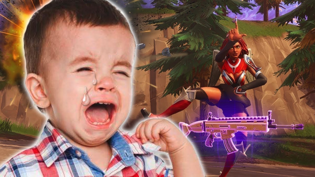 Made Toxic Little Kid Cry In Fortnite ( YouTube