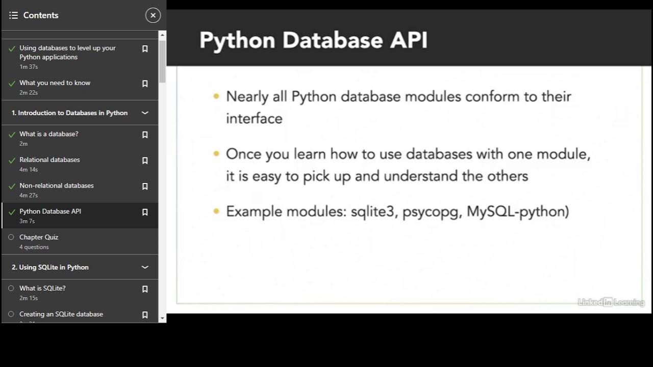 Python Database API - YouTube