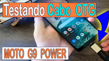 Teste de cabo OTG no Moto G9 Power
