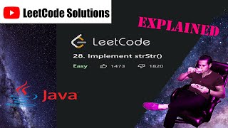 LeetCode 28. Implement strStr() Solution Explained - Java