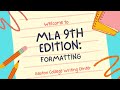 MLA Formatting (9th Edition)