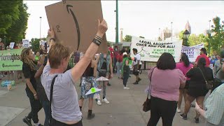 Full Georgians rally at Centennial Olympic Park in wake of Roe v. Wade opinion leak Update