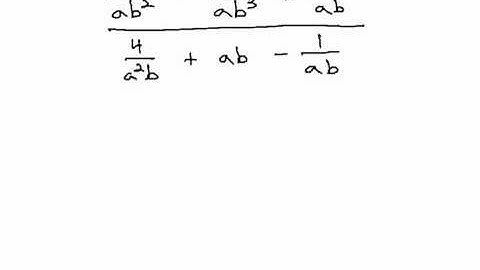 Complex/Compound Fractions with monomials in denominator